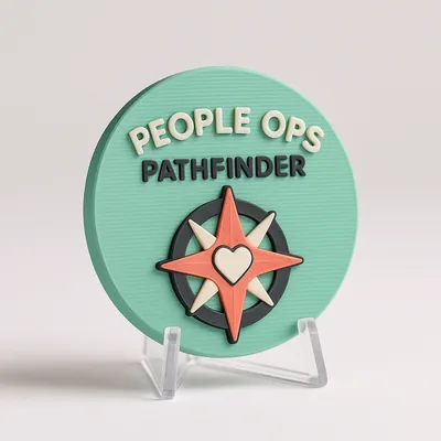 People Ops Pathfinder magnetic 3D-printed achievement badge