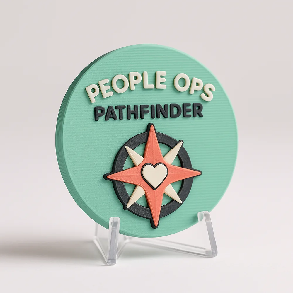People Ops Pathfinder magnetic 3D-printed achievement badge