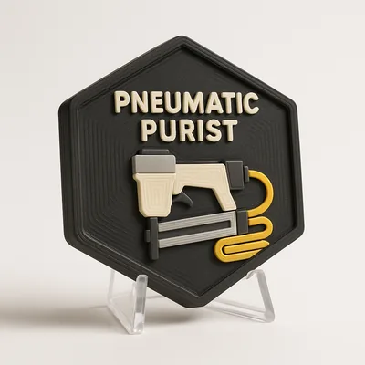 Pneumatic Purist magnetic 3D-printed achievement badge