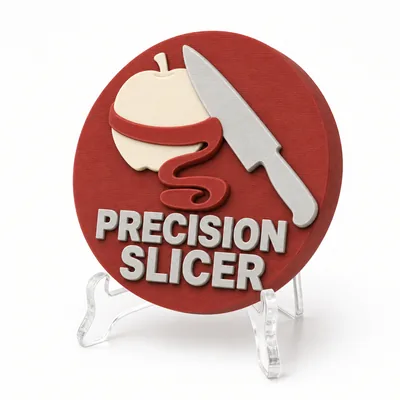 Precision Slicer magnetic 3D-printed achievement badge