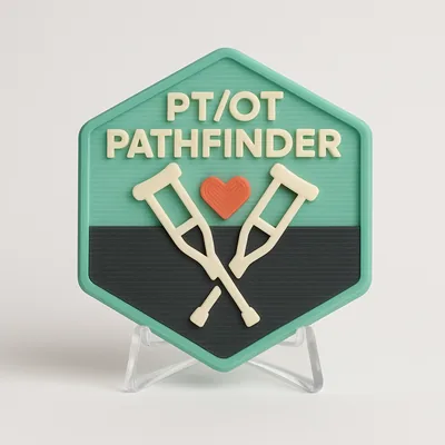 PT/OT Pathfinder magnetic 3D-printed achievement badge
