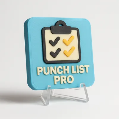 Punch List Pro magnetic 3D-printed achievement badge
