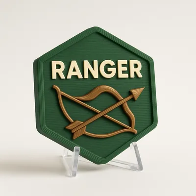 Ranger magnetic 3D-printed achievement badge