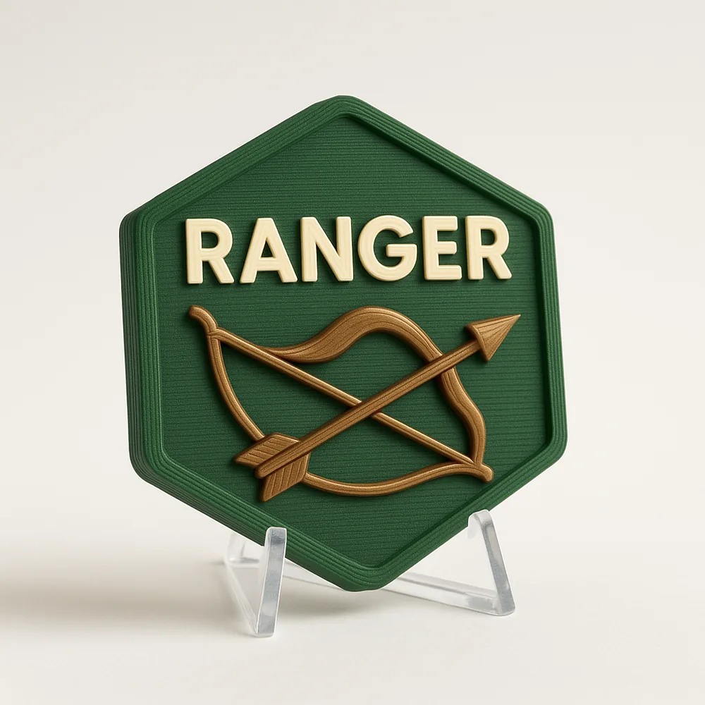 Ranger magnetic 3D-printed achievement badge