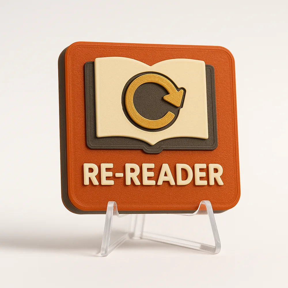 Re-Reader magnetic 3D-printed achievement badge