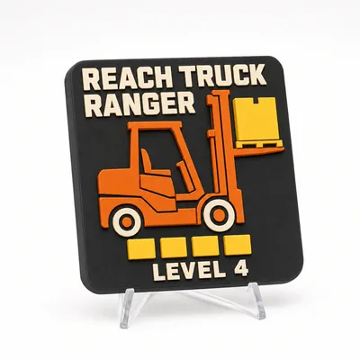 Reach Truck Ranger magnetic 3D-printed achievement badge