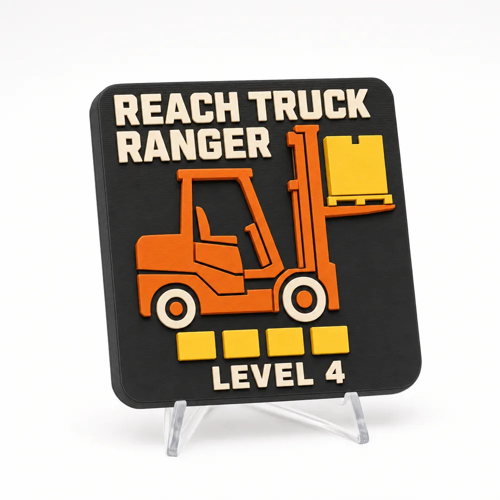Reach Truck Ranger magnetic 3D-printed achievement badge