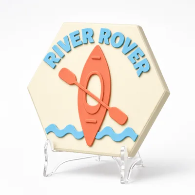 River Rover magnetic 3D-printed achievement badge