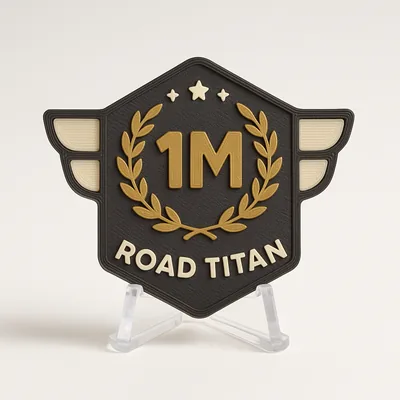 Road Titan magnetic 3D-printed achievement badge