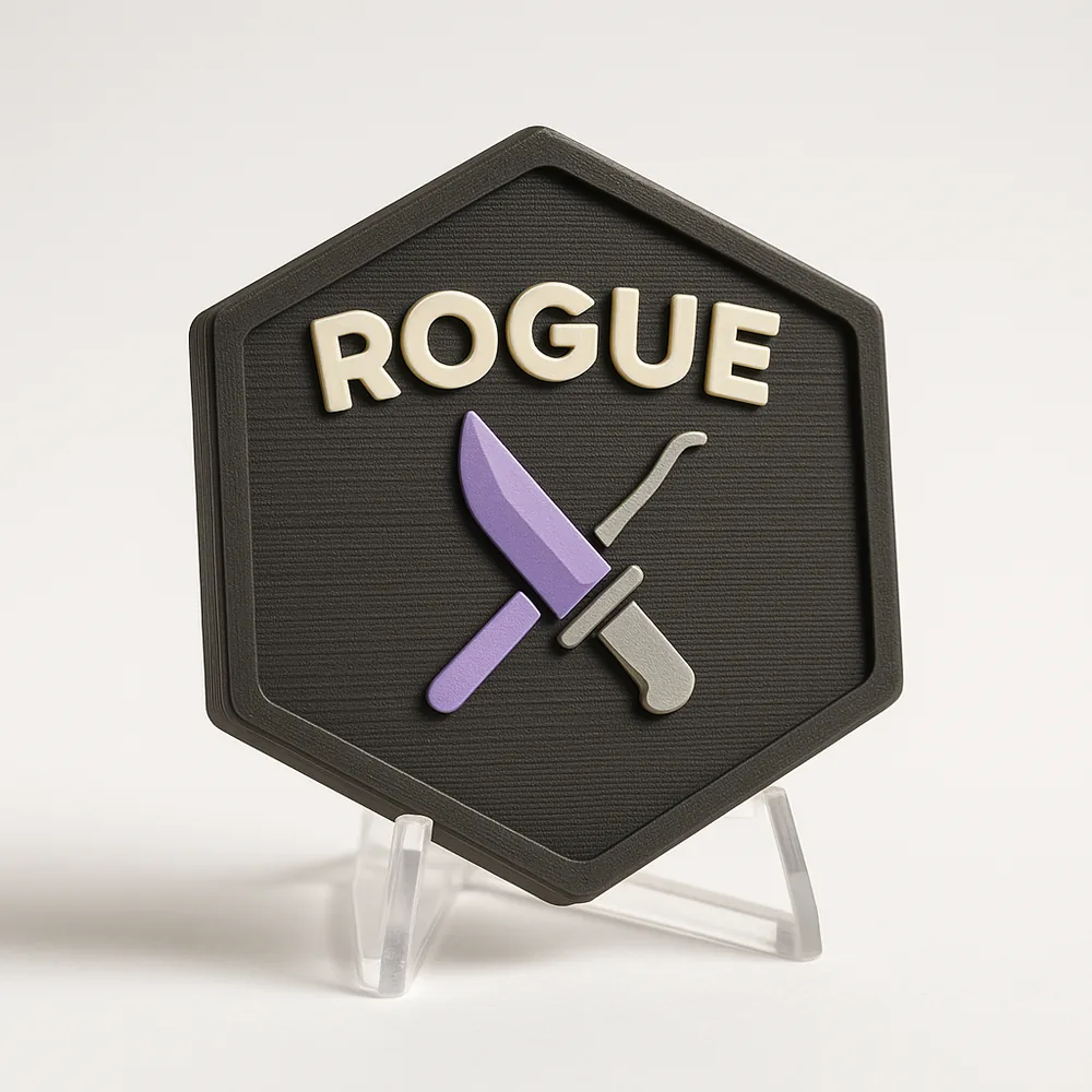 Rogue magnetic 3D-printed achievement badge