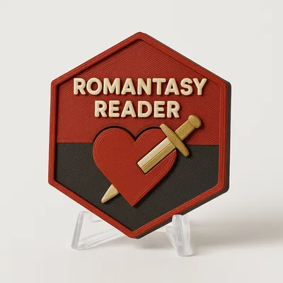 Romantasy Reader magnetic 3D-printed achievement badge