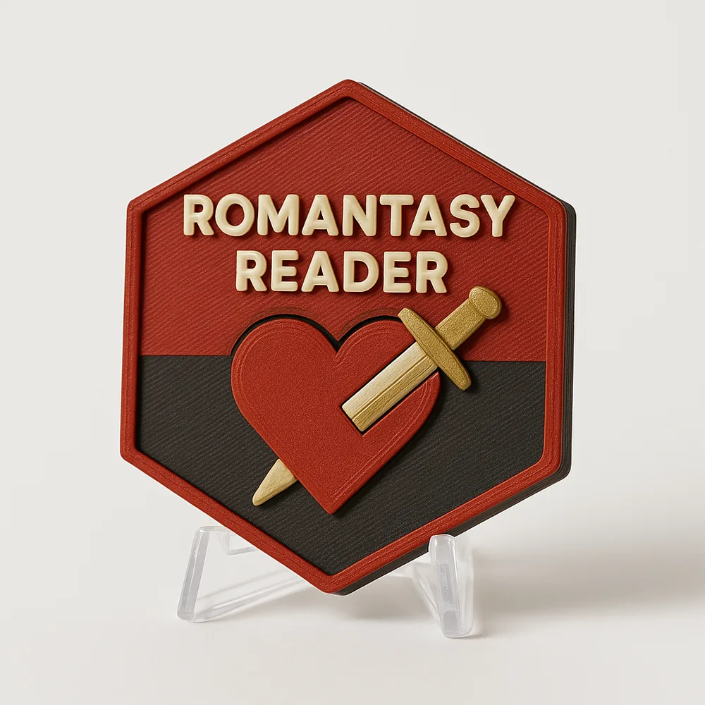 Romantasy Reader magnetic 3D-printed achievement badge