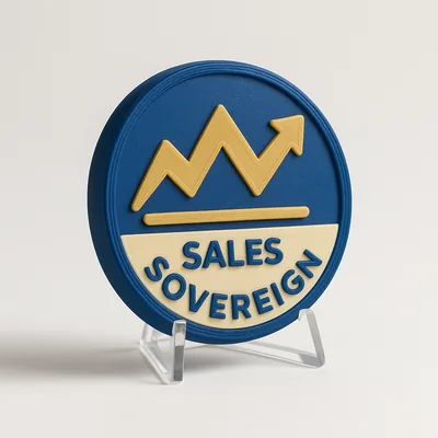 Sales Sovereign magnetic 3D-printed achievement badge