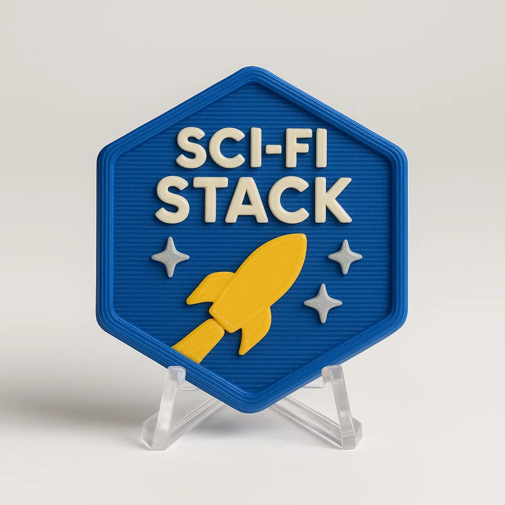 Sci-Fi Stack magnetic 3D-printed achievement badge