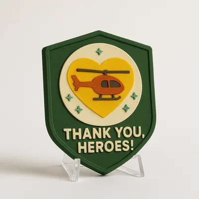 Search & Rescue magnetic 3D-printed achievement badge