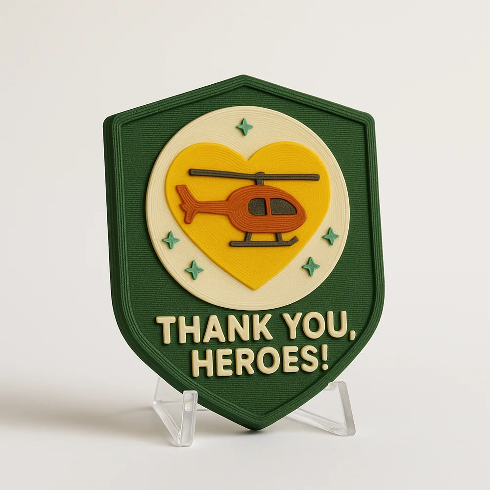 Search & Rescue magnetic 3D-printed achievement badge