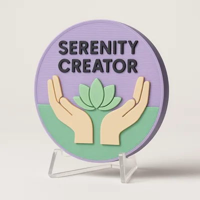 Serenity Creator magnetic 3D-printed achievement badge