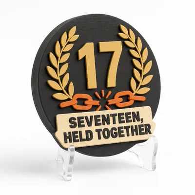 Seventeen, Held Together magnetic 3D-printed achievement badge