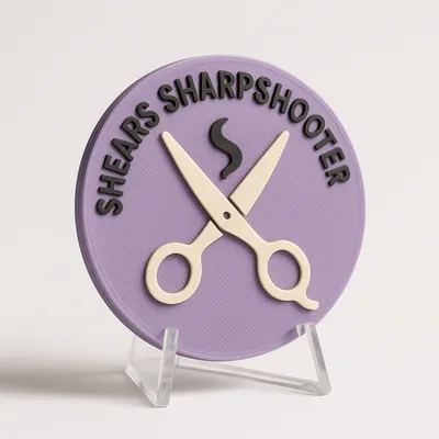 Shears Sharpshooter magnetic 3D-printed achievement badge