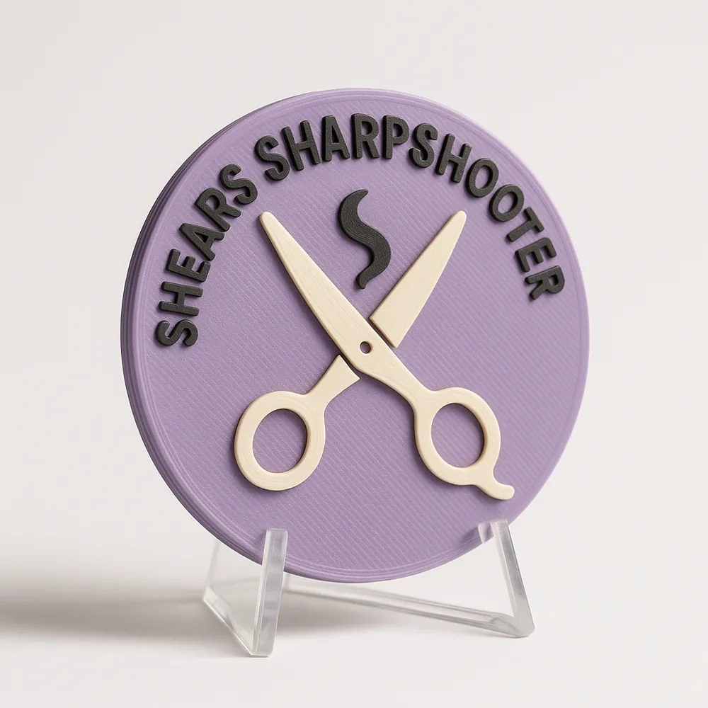 Shears Sharpshooter magnetic 3D-printed achievement badge
