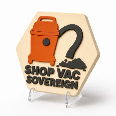 Shop Vac Sovereign magnetic 3D-printed achievement badge