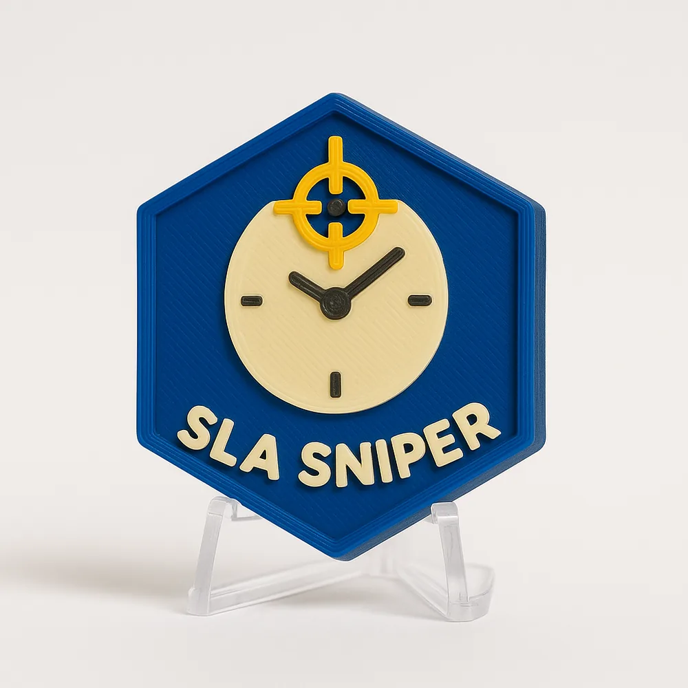 SLA Sniper magnetic 3D-printed achievement badge
