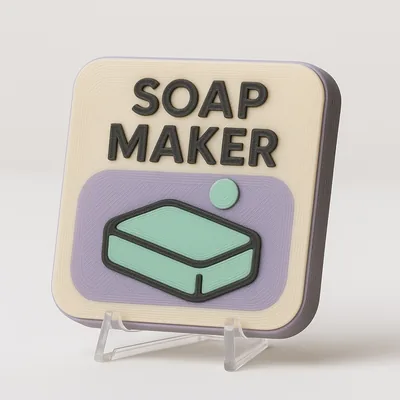 Soap Maker magnetic 3D-printed achievement badge