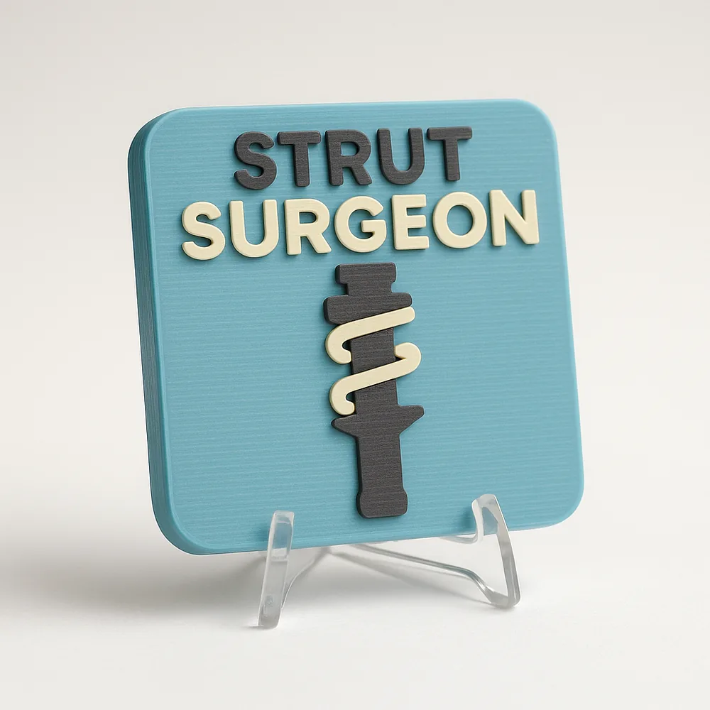 Strut Surgeon magnetic 3D-printed achievement badge