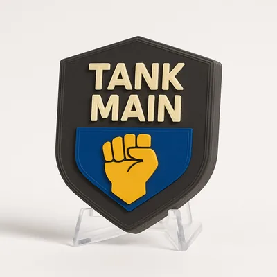 Tank Main magnetic 3D-printed achievement badge