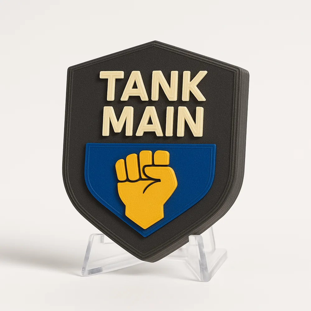 Tank Main magnetic 3D-printed achievement badge