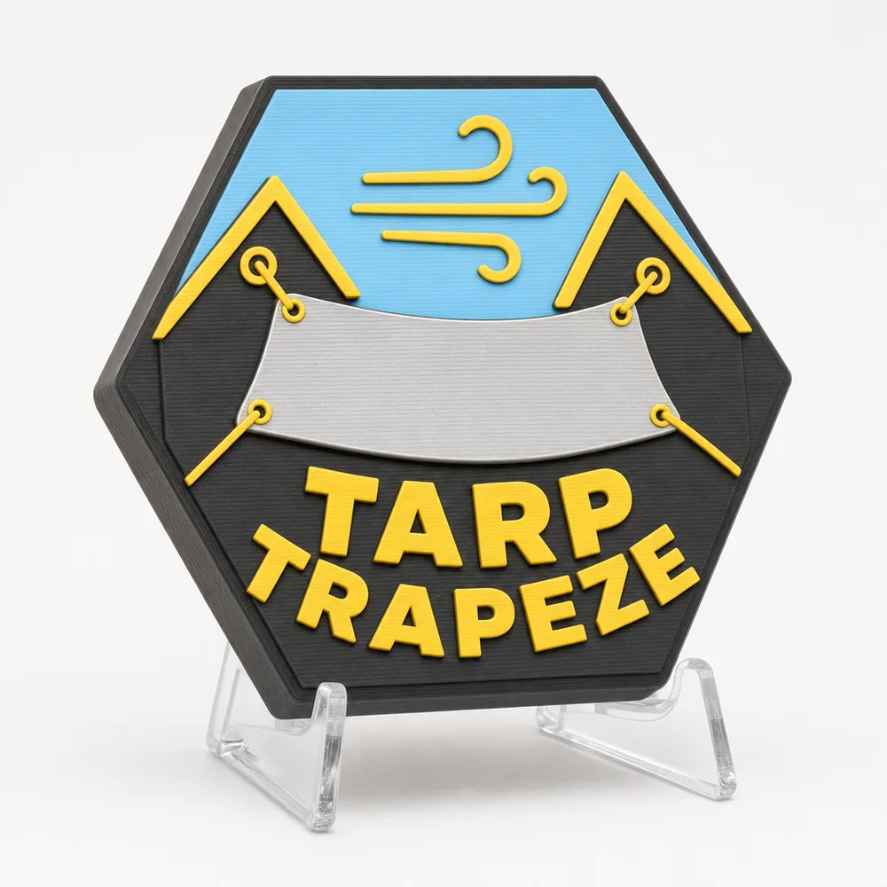 Tarp Trapeze magnetic 3D-printed achievement badge