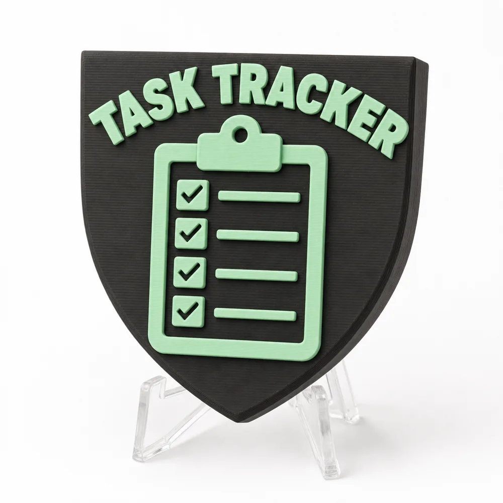 Task Tracker magnetic 3D-printed achievement badge