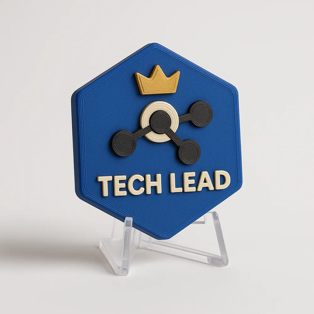 Tech Lead magnetic 3D-printed achievement badge