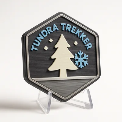 Tundra Trekker magnetic 3D-printed achievement badge