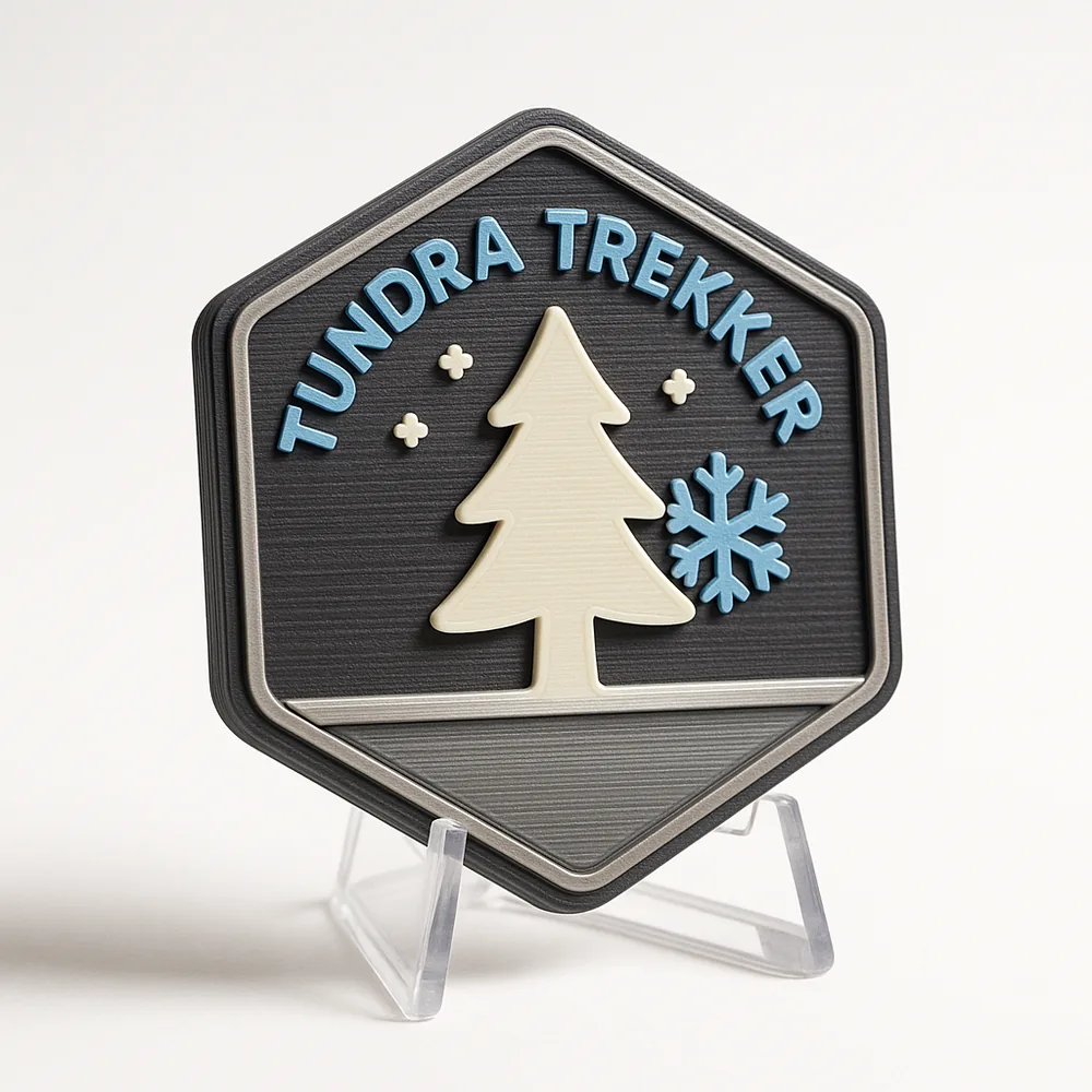 Tundra Trekker magnetic 3D-printed achievement badge