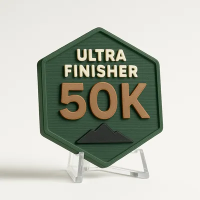 Ultra Finisher - 50K magnetic 3D-printed achievement badge
