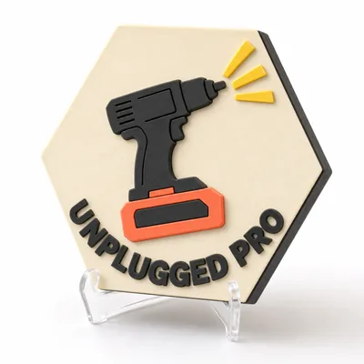 UNPLUGGED PRO magnetic 3D-printed achievement badge