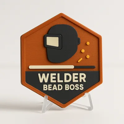 Welder - Bead Boss magnetic 3D-printed achievement badge