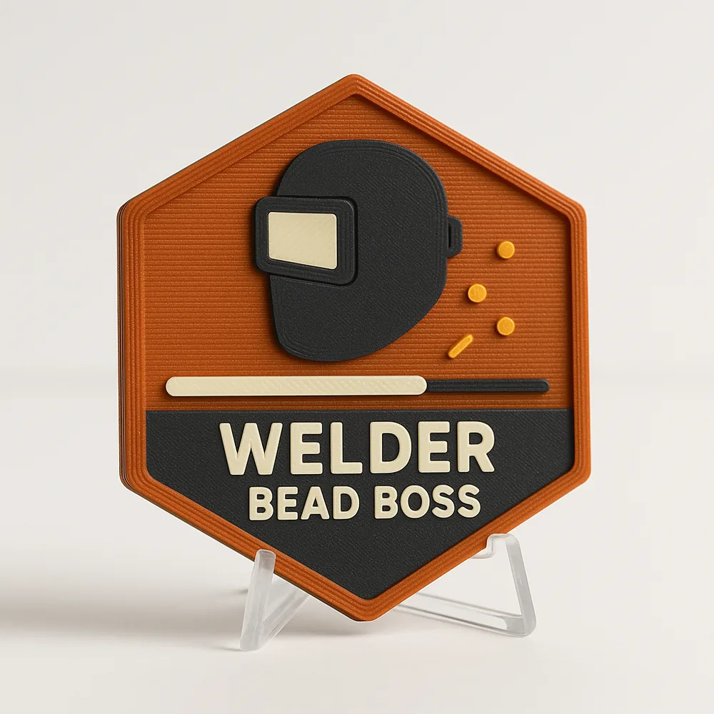Welder - Bead Boss magnetic 3D-printed achievement badge