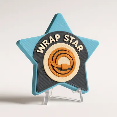 Wrap Star magnetic 3D-printed achievement badge